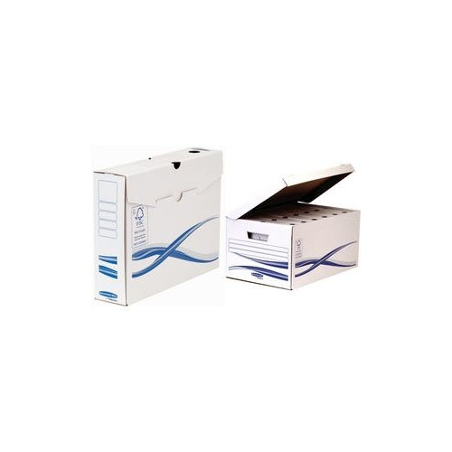 Fellowes BANKERS BOX Basic Archiv-Set Maxi plus, blau aus 100% recyceltem Karton, FSC-zertifiziert, - 1 Stück (4460504) afbeelding 1