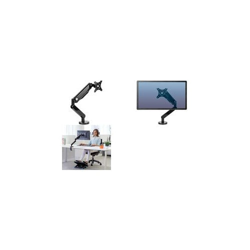 Fellowes Platinum Monitor Arm - Befestigungskit - einstellbarer Arm - für Monitor - Aluminium, Stahl, Kunststoff - Schwarz - Bildschirmgröße: bis zu 81,3 cm (bis zu 81,30cm (32") ) - Tischmontage (8043301) afbeelding 1