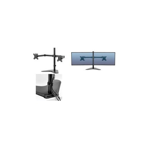 Fellowes Professional Series Free-standing Dual Horizontal Monitor Arm - Aufstellung - für 2 Monitore - Kunststoff, Aluminium, Stahl - Schwarz - Bildschirmgröße: bis zu 68,6 cm (bis zu 68,60cm (27") ) (8043701) afbeelding 1