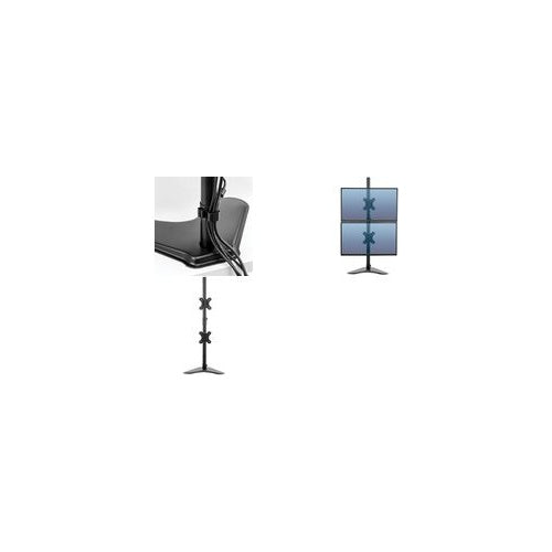 Fellowes Professional Series Free-standing Dual Stacking Monitor Arm - Aufstellung - für 2 Monitore - Stahl - Schwarz - Bildschirmgröße: bis zu 81,3 cm (bis zu 81,30cm (32") ) (8044001) - 0043859728060 - image 1