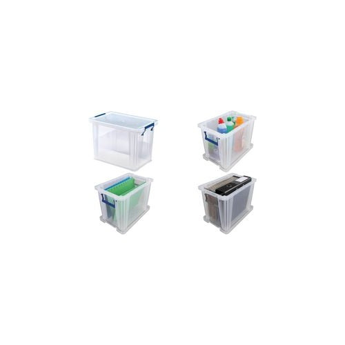 Fellowes Aufbewahrungsbox ProStore, 18,5 Liter, transparent transparent klar, aus stoßfestem, recycelbarem PP, mit - 1 Stück (7730501) afbeelding 1