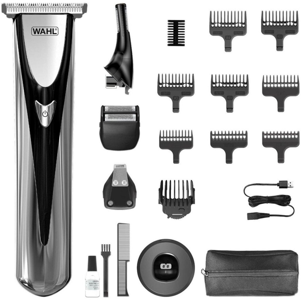 Wahl Elite Groom Multigroomer Black/Chrome - Battery Powered - 8 Attachments - Model: N/A