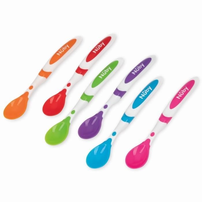 Lot de 6 cuilleres de sevrage - NUBY - Multicolore afbeelding 2