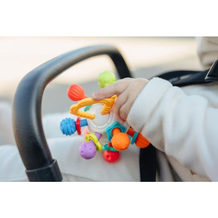 Anneau de dentition - NUBY - Twist ball - Avec hochet - Des 3 mois - Multicolore afbeelding 2