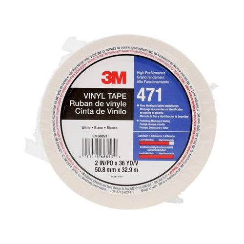 3M 471IW-W50-D PVC-Klebeband white (L x B) 33 m x 50 mm 1 Rolle(n) (471IW-W50-D) afbeelding 1