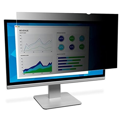 3M Blickschutzfilter für 61,00cm (24") Breitbild-Monitor - Bildschirmfilter - 61 cm Breitbild (Breitbild mit 61,00cm (24") ) - Schwarz afbeelding 1