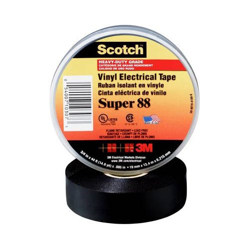 3M SUPER88-38X33 Isolierband Scotch® Schwarz (L x B) 33 m x 38 mm 1 Rolle(n) (SUPER88-38X33) afbeelding 1