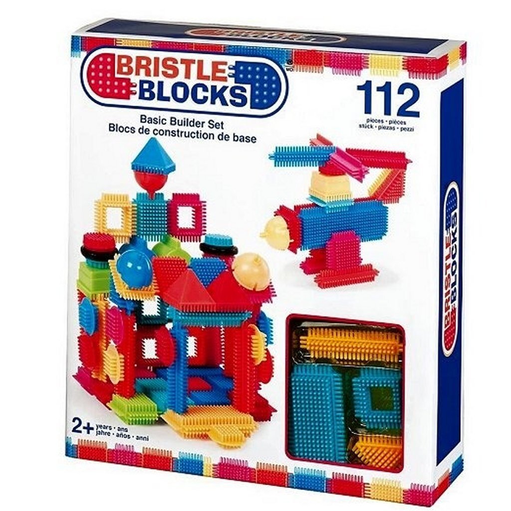 Bristle Blocks Starter/Expansion Set with 112 Pieces - Building Toy for Ages 2 and Up