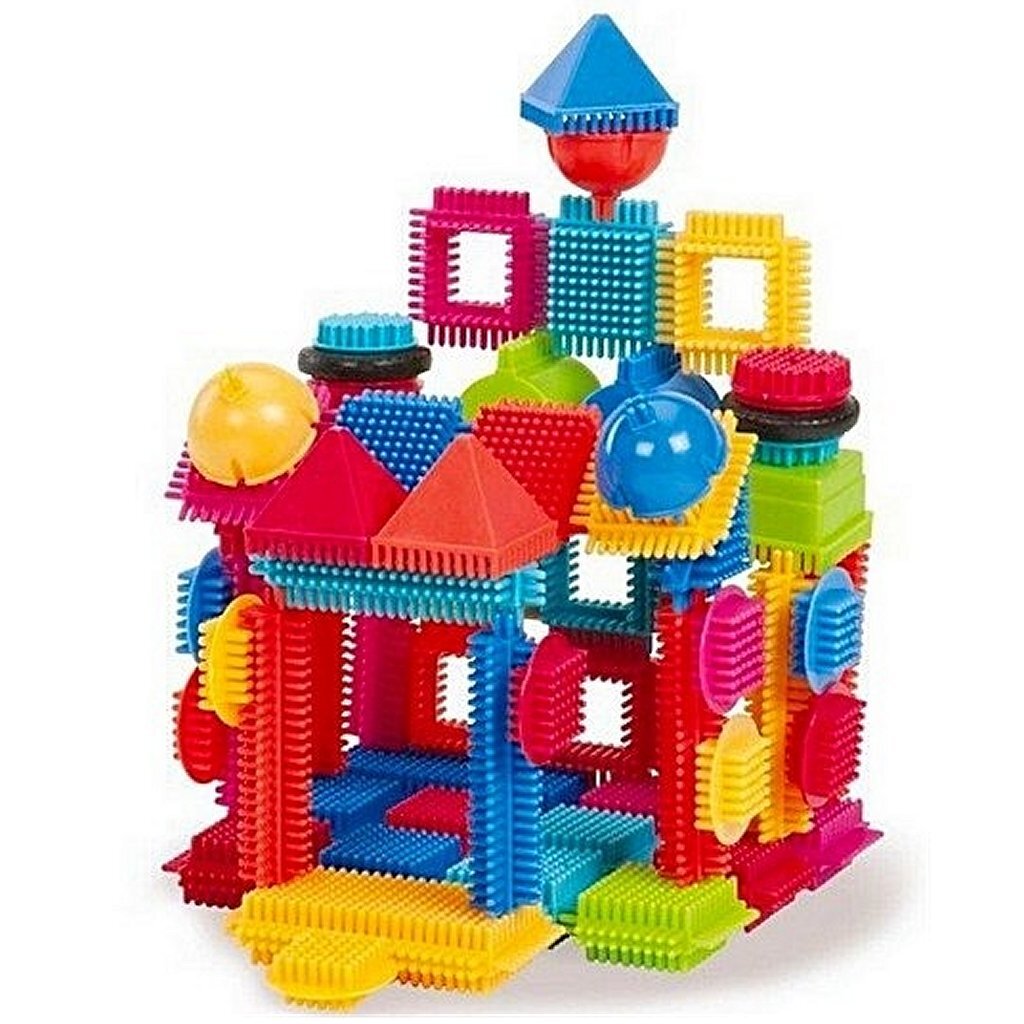 Bristle Blocks Starter/Expansion Set with 112 Pieces - Building Toy for Ages 2 and Up