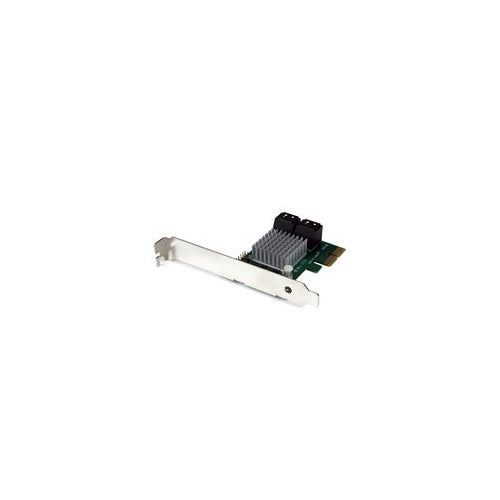 StarTech.com 4 Port SATA III RAID Controller PCI Express Schnittstellenkarte RAID mit HyperDuo SSD Tiering - Speichercontroller (RAID) - 4 Sender/Kanal - SATA 6Gb/s Low Profile - 6GBps - RAID 0, 1, 10, JBOD - PCIe 2,0 x2 (PEXSAT34RH) afbeelding 1