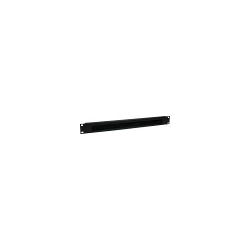 StarTech.com 1 HE Rackblende mit Bürste zur Kabeldurchführung - Kabelführungsplatte für Schaltschrank - Schwarz - 1U - 48,3 cm (19") - für P/N: 2POSTRACK42, 4POSTRACK12U, 4POSTRACK25U, 4POSTRACK42, RK960CP, RKQMCAB12, RKWOODCAB12 (CMBRUSH1U afbeelding 1