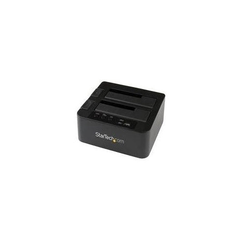 StarTech.com USB3.0 / eSATA auf 2,5 / 3.5" Festplatten Dupliziere / Kopierstation - Speicher-Controller mit Netzanzeige - 6,4 cm, 8,9 cm (2.5", 3.5") - SATA 6Gb/s - 6GBps - USB3.0 - Schwarz (SDOCK2U33RE) afbeelding 1