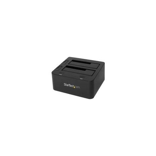 StarTech.com USB3.0 Dual SSD/HDD Dock w - UASP for 2,5/3.5" - SATA 6 Gbps - Speicher-Controller - 6,4 cm, 8,9 cm (2.5", 8,90cm (3.5")) - SATA 6Gb/s - 6GBps - USB3.0 - Schwarz (SDOCK2U33) afbeelding 1