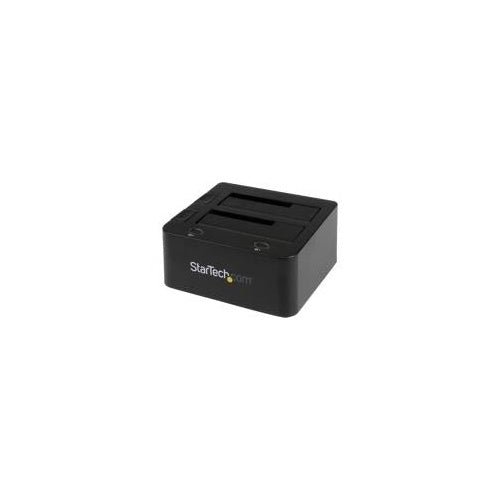 StarTech.com Dual-Bay USB3.0 to SATA and IDE Hard Drive Docking Station, USB Hard Drive Dock, External 2,53,5 SATA III and IDE (40 pin) SSDHDD Docking Station, Hot-Swap Hard Drive Bays - Top-Loading - Speicher-Controller - 2.5", 3.5" (6,4 c afbeelding 1