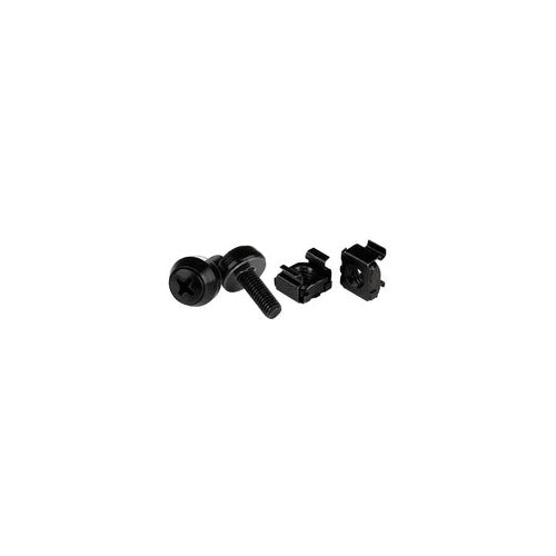 StarTech.com M5 x 12mm - Screws and Cage Nuts - Schrauben für Rack - Schwarz (CABSCREWM5B) afbeelding 1