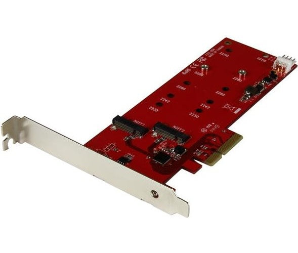 StarTech.com 2x M.2 SSD Controller Card - PCIe - M.2 SATA III NGFF Card - Speicher-Controller - M.2 (M.2) - M.2 Card / SATA 6Gb/s - 6 GBps - PCIe 2.0 x2 afbeelding 1