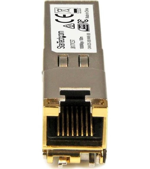 Startech.com Gigabit RJ45 Copper SFP Transceiver Module - HP J8177C Compatible - SFP (Mini-GBIC)-Transceiver-Modul (entspricht: HP J8177C) - Gigabit Ethernet - 1000Base-T - RJ-45 / SFP (mini-GBIC) - bis zu 100 m - für HPE 1810, 1910, 20p 10 afbeelding 1