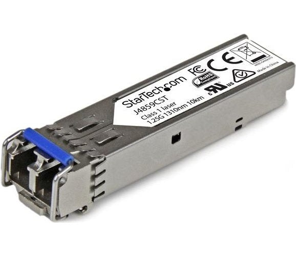 Startech.com Gigabit Fiber SFP Transceiver Module - HP J4859C Compatible - SM/MM LC with DDM - SFP (Mini-GBIC)-Transceiver-Modul (entspricht: HP J4859C) - Gigabit Ethernet - 1000Base-LX - LC - bis zu 10 km - 1310 nm - für HPE 1700, 1810, 25 afbeelding 1