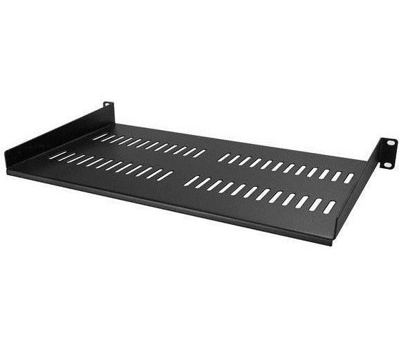 StarTech.com Vented 1U Rack Shelf - 25,40cm (10") Deep - Rack - Regal - Schwarz - 1U - 25.4 cm (10") afbeelding 1