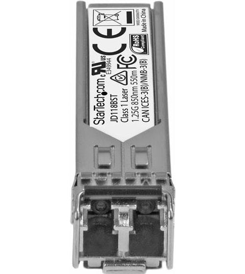 Startech.com HP JD118B kompatibel SFP - Gigabit Fiber 1000Base-SX SFP Transceiver Modul - MM LC - 550m - 850nm - SFP (Mini-GBIC)-Transceiver-Modul (gleichwertig mit: HP JD118B) - Gigabit Ethernet - 1000Base-SX - LC Multi-Mode - bis zu 550 m afbeelding 1