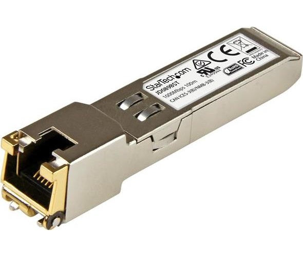 StarTech.com HP JD089B kompatibel SFP - Gigabit RJ45 Kupfer 1000Base-T SFP Transceiver Modul - 100m - SFP (Mini-GBIC)-Transceiver-Modul (gleichwertig mit: HP JD089B) - Gigabit Ethernet - 1000Base-T - RJ-45 - bis zu 100 m afbeelding 1