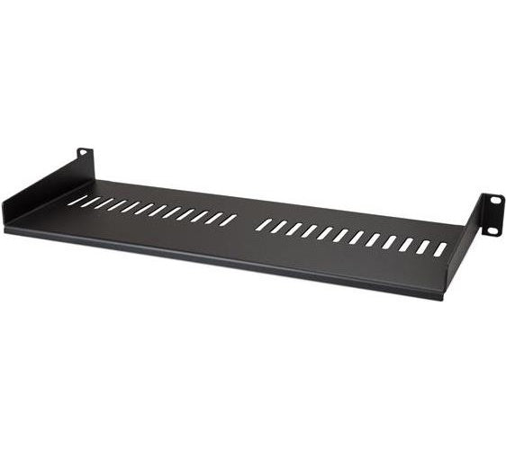 StarTech.com Vented 1U Rack Shelf - 7 in. Deep - Rack - Regal - Schwarz - 1U - 17.8 cm (7") afbeelding 1