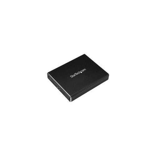 StarTech.com Dual M.2 Festplattengehäuse - RAID - M.2 NGFF SATA SSD Gehäuse - USB 3.1 - USB C / USB A Festplattengehäuse - Aluminium - Flash-Speicher-Array - 2 Schächte - USB 3.1 (extern) afbeelding 1