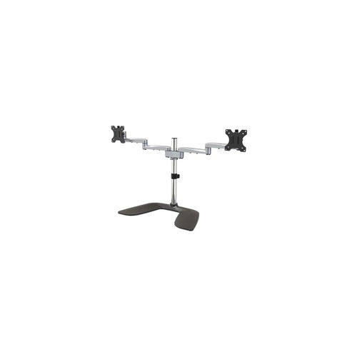 StarTech.com ARMDUALSS Dual Monitor Stand - Gelenkarme - Höhenverstellbar - Für VESA-Monitore bis 32 "- Stahl & Aluminium - Aufstellung für 2 Monitore - Kunststoff, Aluminium, Stahl - Schwarz, Silber - Bildschirmgröße: 81.3 cm (32") - Schre afbeelding 1