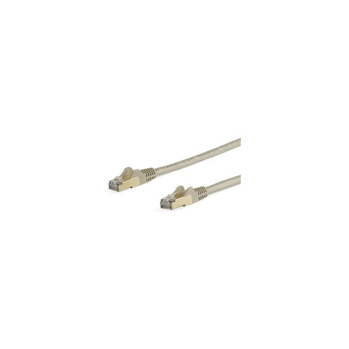StarTech.com 6ASPAT10MGR Patchkabel CAT6a (10 m, grau, RJ45-Snagless-Steckverbinder, CAT6a-STP-Kabel, Kupferdraht, Netzwerkkabel) - Patch-Kabel - RJ-45 (M) bis RJ-45 (M) - 10 m - STP - CAT 6a - geformt, ohne Haken - Grau afbeelding 1