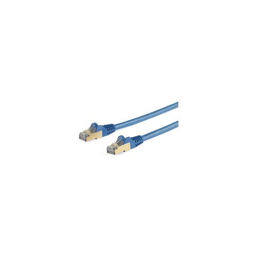 StarTech.com 6ASPAT10MBL Patchkabel CAT6a (10 m, blau, RJ45-Snagless-Steckverbinder, CAT6a-STP-Kabel, Kupferdraht, Netzwerkkabel) - Patch-Kabel - RJ-45 (M) bis RJ-45 (M) - 10 m - STP - CAT 6a - geformt, ohne Haken - Blau afbeelding 1