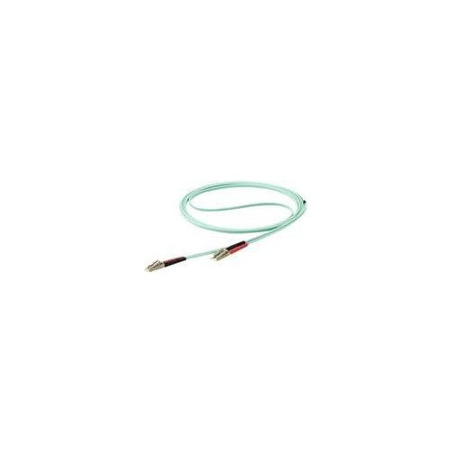 StarTech.com 450FBLCLC10 10 m OM4 LC auf LC Multimode Duplex LWL Patchkabel - Türkis - 50/125 - LWL - 40 / 100Gb - LSZH - Patch-Kabel - LC Multi-Mode (M) bis LC Multi-Mode (M) - 10 m - Glasfaser - 50/125 Mikrometer - OM4 - Aquamarin afbeelding 1
