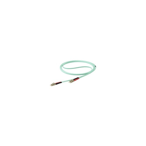 StarTech.com 450FBLCLC15 15m OM4 LC auf LC Multimode Duplex LWL Patchkabel - Türkis - 50/125 - LWL - 40 / 100Gb - LSZH - Patch-Kabel - LC Multi-Mode (M) bis LC Multi-Mode (M) - 15,0m - Glasfaser - 50/125 Mikrometer - OM4 - Aquamarin (450FBL afbeelding 1