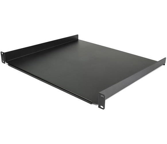 StarTech.com CABSHELF116 Serverschrank Fachboden (1 HE, 40,60cm (16")  tief, 1HE Server-Rack-Regal für 48,30cm (19") -Netzwerkgeräte) - Rack - Regal - Schwarz - 1U - 40.6 cm (16") afbeelding 1