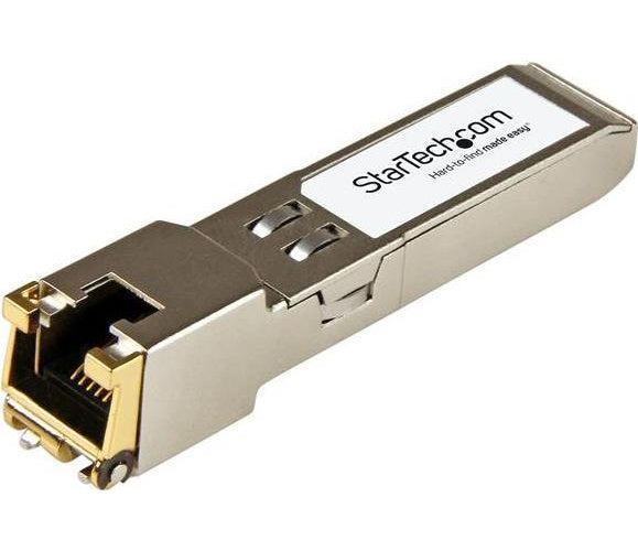 StarTech.com 95Y0549-ST Transceiver Modul (SFP+ Module, 10/100/1000Base-TX Brocade kompatibel, Kupfer, RJ-45 Kupfer mit DDM) - SFP (Mini-GBIC)-Transceiver-Modul (gleichwertig mit: Brocade 95Y0549) - GigE - 10Base-T, 100Base-TX, 1000Base-T - afbeelding 1