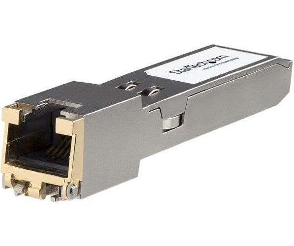 StarTech.com JL563A-ST Transceiver Modul (SFP+ Module, 100/1000/10000Base-TX HP kompatibel, Kupfer, RJ-45 Kupfer mit DDM) - SFP+-Transceiver-Modul (gleichwertig mit: HP JL563A) - 10 GigE - 10Base-T, 100Base-TX, 1000Base-T, 10GBase-T - RJ-45 afbeelding 1