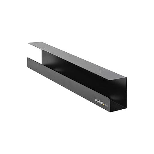StarTech.com Kabelschacht zur Untertisch Montage - Kabelmanagement für den Tisch - Kabelrinne - 60cm x 11cm (UDCMTRAY) - Kabelmanagementfach - unter Tisch montierbar - Schwarz afbeelding 1