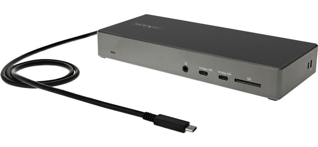 StarTech.com DK31C2DHSPDUE Notebook-Dockingstation & Portreplikator Verkabelt USB 3.2 Gen 2 (3.1 Gen 2) Type-C Schwarz - Grau (DK31C2DHSPDUE) afbeelding 1