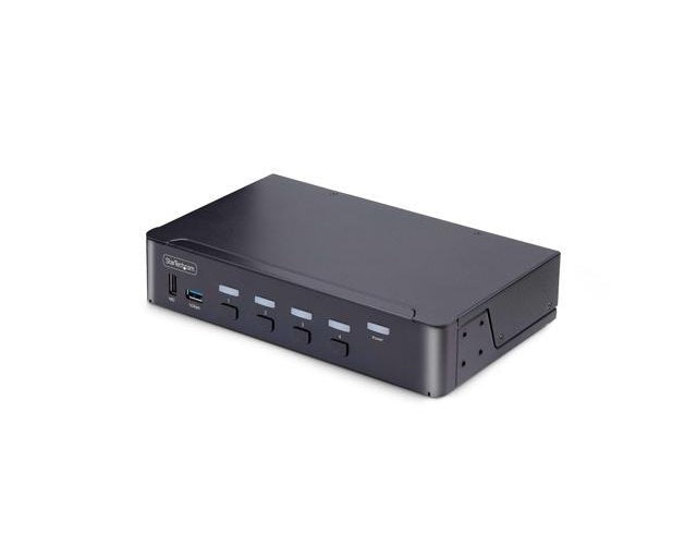 StarTech.com 4-Port DisplayPort 1,4 KVM Switch, 8K 60Hz / 4K 144Hz, 2x USB 3,0 Ports, 4x USB 2,0 Ports, Hotkey Switching, TAA Compliant (D86A2-4-PORT-8K-KVM) - KVM-/Audio-/USB-Switch - 4 x KVM/Audio/USB - 1 lokaler Benutzer - Desktop - TAA- afbeelding 1