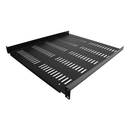 StarTech.com 1HE 48,30cm (19")  Fachboden für netzwerk schrank - Freitragende perforierte Rack ablage für Serverschrank/Rack - Frontmontage - Belastbarkeit 25kg - 50cm tiefe - belüftet (SHELF-1U-20-FIXED-V) - Rack - Regal - black - 1U - 48. afbeelding 1