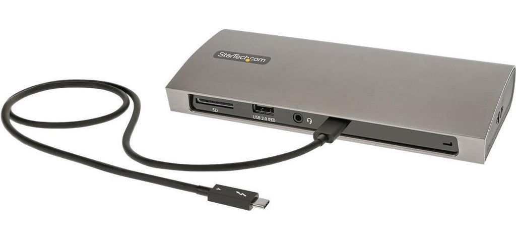 StarTech.com Thunderbolt 4 Dock, 96W Power Delivery, Single 8K/Dual Monitor 4K 60Hz, 3xTB4/USB4 ports, 4xUSB-A, SD, GbE, Thunderbolt 4 Docking Station for Windows or TB3 MacBook, 0.8m - Dockingstation - Thunderbolt 4 - 3 x Thunderbolt - Gig afbeelding 1