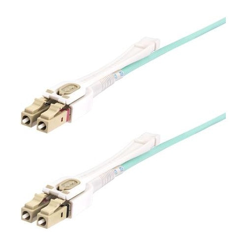 StarTech.com 4m (13ft) LC to LC (UPC) OM4 Multimode Fiber Optic Cable w/Push Pull Tabs, 50/125µm, 100G Networks, Bend Insensitive, Low Insertion Loss - LSZH Fiber Patch Cord (450FBLCLC4PP) - Patch-Kabel - LC/UPC Multi-Modus (M) zu LC/UPC Mu afbeelding 1