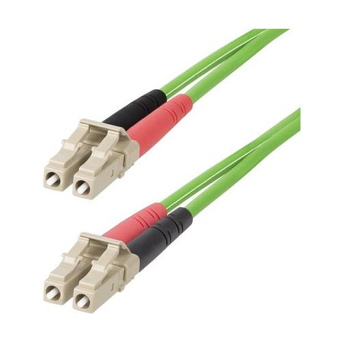 StarTech.com 7m (22ft) LC to LC (UPC) OM5 Multimode Fiber Optic Cable, 50/125µm Duplex LOMMF Zipcord, VCSEL, 40G/100G, Bend Insensitive, Low Insertion Loss, LSZH Fiber Patch Cord - Patch-Kabel - LC/UPC Multi-Modus (M) zu LC/UPC Multi-Modus afbeelding 1