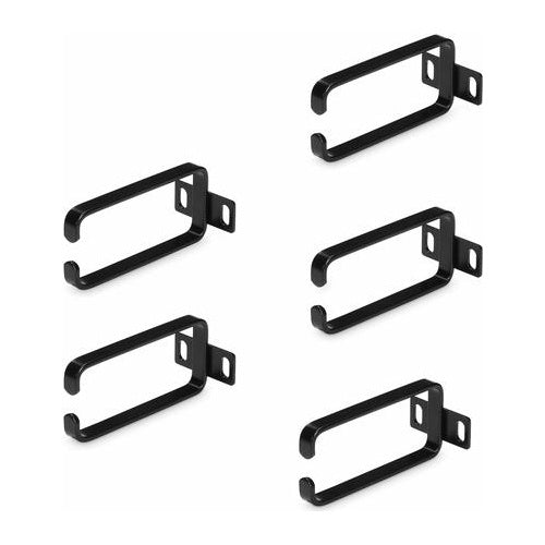 StarTech.com 5-Pack 1U Vertical Cable Management D-Ring Hooks, Cable Manager For 19" Server Racks/Cabinets, Network Rack Wire Organizers, Cable Guide Rings - Kabelmanagementring (vertikal) (CMHOOK1UN5PK) afbeelding 1