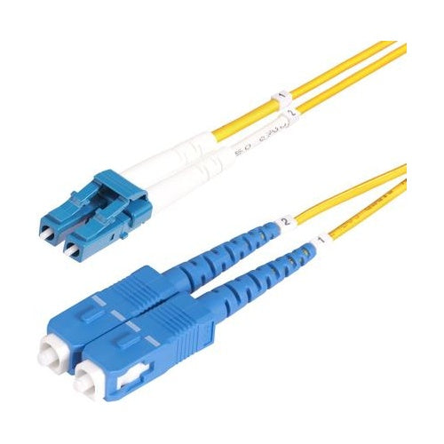 StarTech.com 30m (98ft) LC to SC (UPC) OS2 Single Mode Duplex Fiber Optic Cable, 9/125µm, Laser Optimized, 10G, Bend Insensitive, Low Insertion Loss - LSZH Fiber Patch Cord (SMLCSC-OS2-30M) - Patch-Kabel - LC/UPC Einzelmodus (M) zu SC/UPC E afbeelding 1