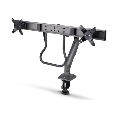 StarTech.com Desk Mount Dual Monitor Arm w/ Crossbar, Up To 27" Displays - Befestigungskit - artikulierender, mechanischer Feder - für 2 LCD-Displays - Stahl, Kunststoff - Schwarz - Bildschirmgröße: 43.2-68.6 cm (17"-27") - Tischmontage - T afbeelding 1