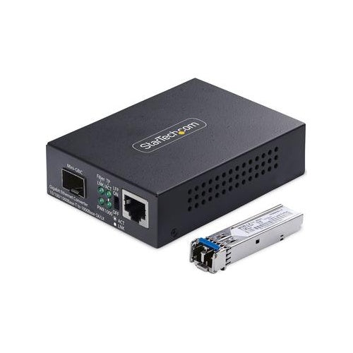 StarTech.com SM LC Fiber Media Converter 20km - Converter - Glasfaser (LWL) (MCM1110SMLC20) afbeelding 1