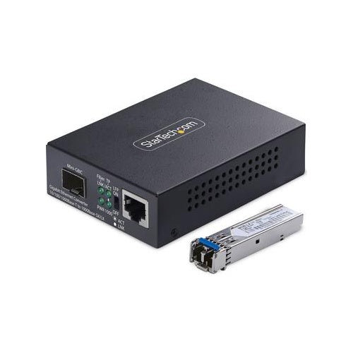 StarTech.com SM LC Fiber Media Converter 40km - Converter - Glasfaser (LWL) (MCM1110SMLC40) afbeelding 1