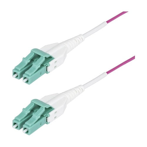 StarTech.com 40m (131ft) LC/LC (UPC) OM4 Multimode Fiber Optic Cable - Patch-Kabel - LC/UPC Duplex Multi-Mode (M) zu LC/UPC Duplex Multi-Mode (M) - 40 m - 1.6 mm - Glasfaser - Duplex - 50/125 Mikrometer - OM4 - OFNR - Überbrückungskabel - E afbeelding 1