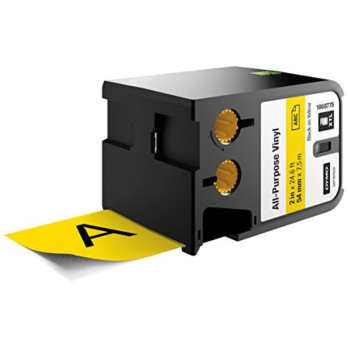 DYMO XTL - Vinyl - permanenter Klebstoff - Schwarz auf Gelb - Rolle (0,54 cm x 7 m) 1 Kassette(n) Band - für XTL 500 afbeelding 3