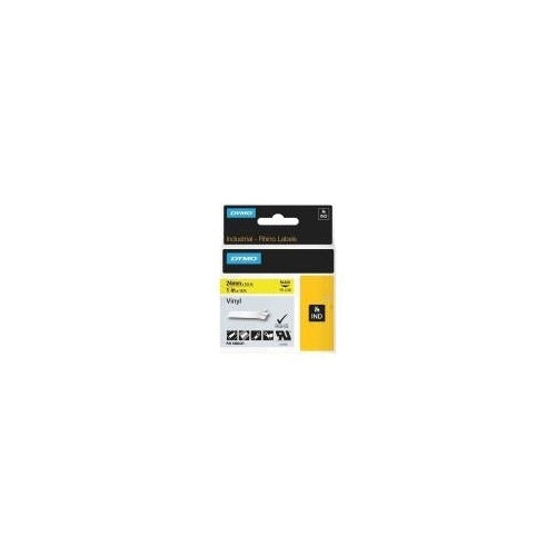 Dymo Vinylband 1805431 für Rhino Etikettendrucker, 24 mm x 5,5 m, gelb Ideal für alle Oberflächen, für den Einsatz im Freien und zur Farbkodierung (1805431) afbeelding 1